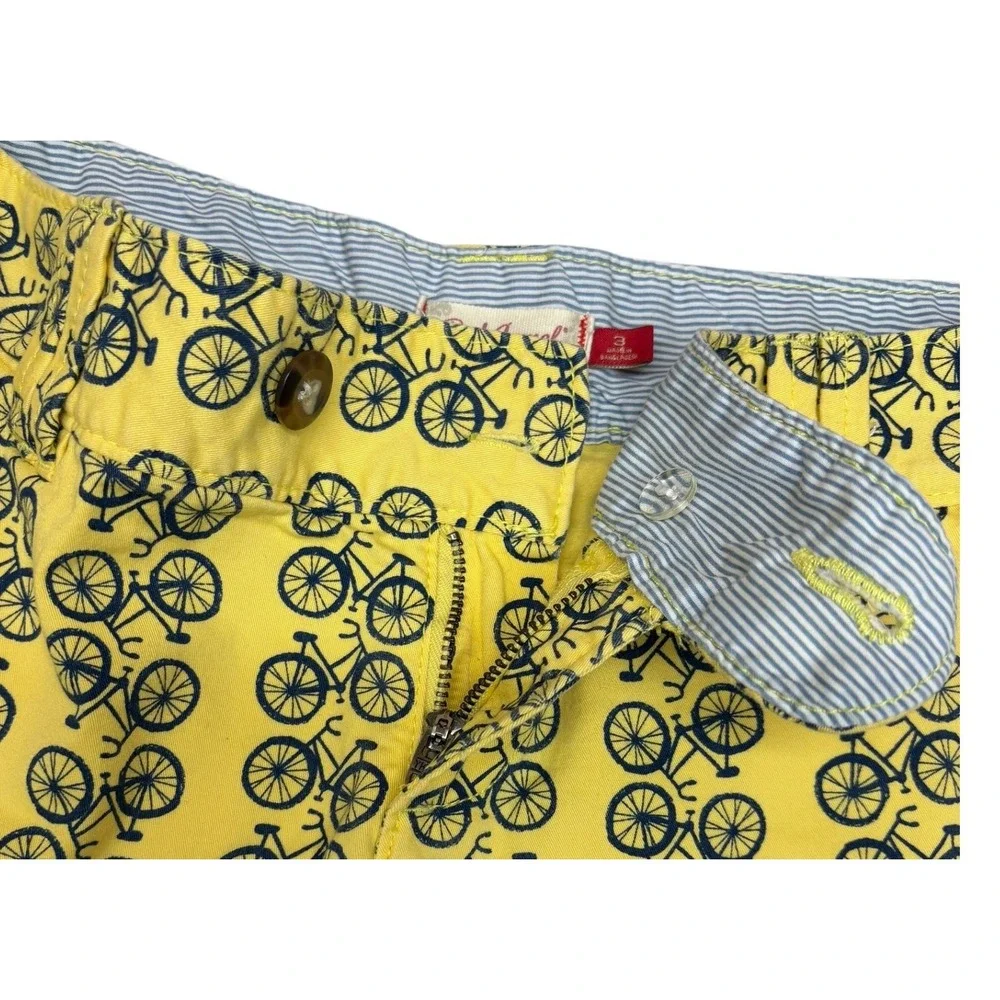 Red Camel Yellow Bicycle Print Micro Shorts Retro Summer Casual Y2k Preppy 3‎